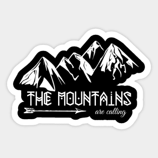 The Mountains are Calling, W Sticker